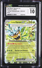 ‼️Pokemon Teal Mask Ogerpon ex 025/167: Twilight Masquerade Holo GRADE 10!💨