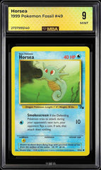 ⚠️ Horsea 49/62 Pokemon Fossil Regular~ MBA GRADE 9~ FAST SHIP SHOOT OFFER!💨