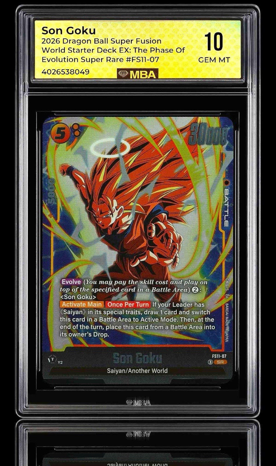 ‼️ Son Goku - DBS FS11-07 - The Phase of Evolution~MBA GRADE 10~SHOOT OFFER!💨