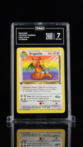 🌟Pokemon Dragonite 19/62 Fossil Regular 1ST EDITION~TAG GRADE 7~SAME DAY SHIP💨