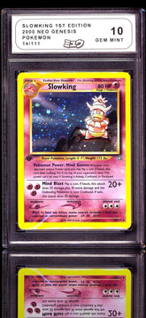💎 Slowking #14 Pokemon Neo Genesis Holo 1st Edition MEW GRADE 10~SHOOT OFFER💨