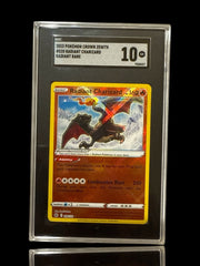 🔥Radiant Charizard 020/159 Crown Zenith Holo GRADE 10! FAST SHIP~SHOOT OFFER💨