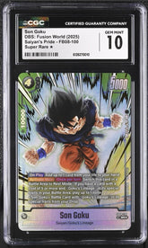 💎Son Goku - FB08-100 Saiyan's Pride Dragon Ball Fusion World GRADE 10 POP 2!💨