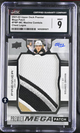 ‼️2021-22 UD Premier Mega Patch Maxime Comtois #PMP-MC Chest Logos 07/22💨