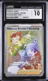 ⚠️ Pokemon Breeder's Nurturing #195 Darkness Ablaze~GRADE 10~SHOOT OFFER💨