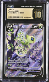 💜 Pokemon Celebi V #245 Fusion Strike Holo GRADE 10 PRISTINE GOLD LABEL!💨
