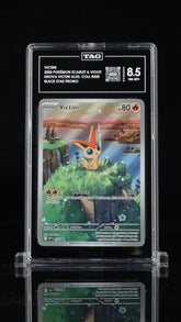 🌅 Victini 208: Scarlet & Violet Promo TAG GRADE 8.5~SAME DAY SHIP~SHOOT OFFER!
