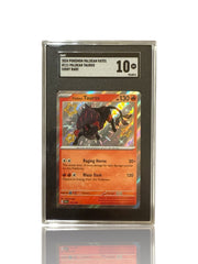 ‼️Pokemon Paldean Tauros 111/091: Paldean Fates Holo GRADE 10! SHOOT OFFER!💨