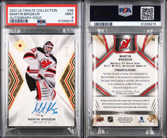 ‼️2021 ULTIMATE COLLECTION MARTIN BRODEUR AUTOGRAPH-GOLD PSA 9! SHIPS SAME DAY💨