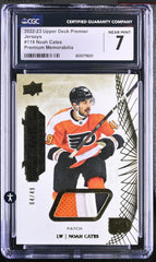 ‼️2022-23 Upper Deck Premier - Rookies Noah Cates #119 Autographs GRADED💨