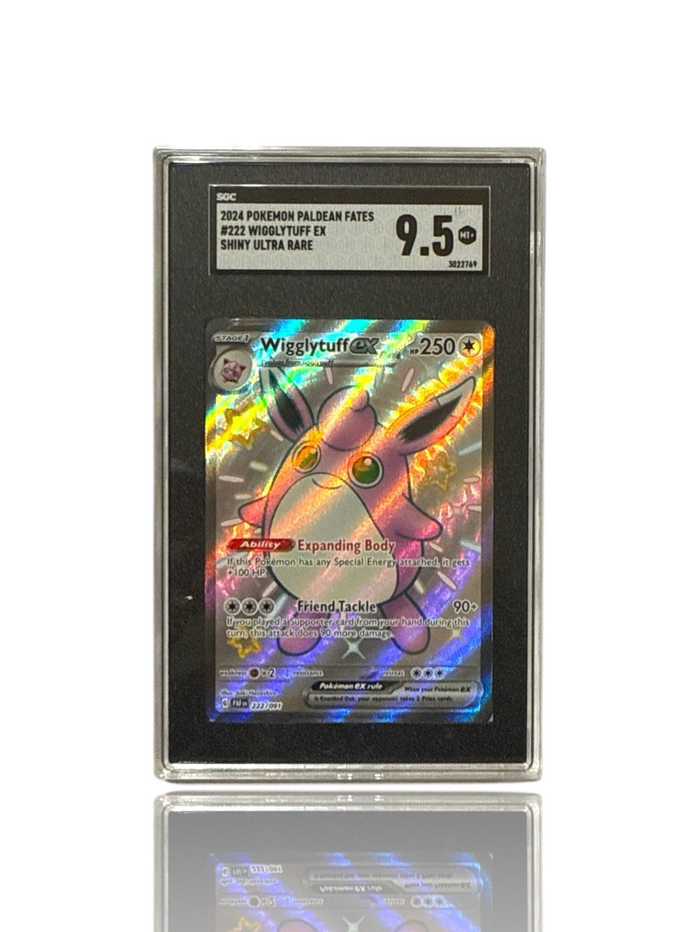 ‼️Pokemon Wigglytuff ex 222/09: Paldean Fates Holo GRADE 9.5~SHOOT OFFER💨