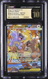 ‼️Pokemon Mega Kangaskhan ex #182 Mega Evolution GRADE 10 PRISTINE GOLD LABEL💨