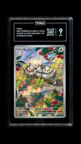 ‼️Pokemon Starly #221 Scarlet & Violet TAG GRADE 9! SAME DAY SHIP SHOOT OFFER💨