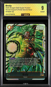 π Dragon Ball Broly FB08-122 SCR Saiyan's Pride Fusion World MBA GRADE 9!π¨