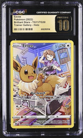‼️Pokemon Eevee TG11 Brilliant Stars Trainer GRADE 10 PRISTINE GOLD LABEL!💨