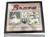⚠️ Hank Aaron 22x26” Braves HOF Framed Matted COA GFA~HIGH QUALITY SHOOT OFFER💨