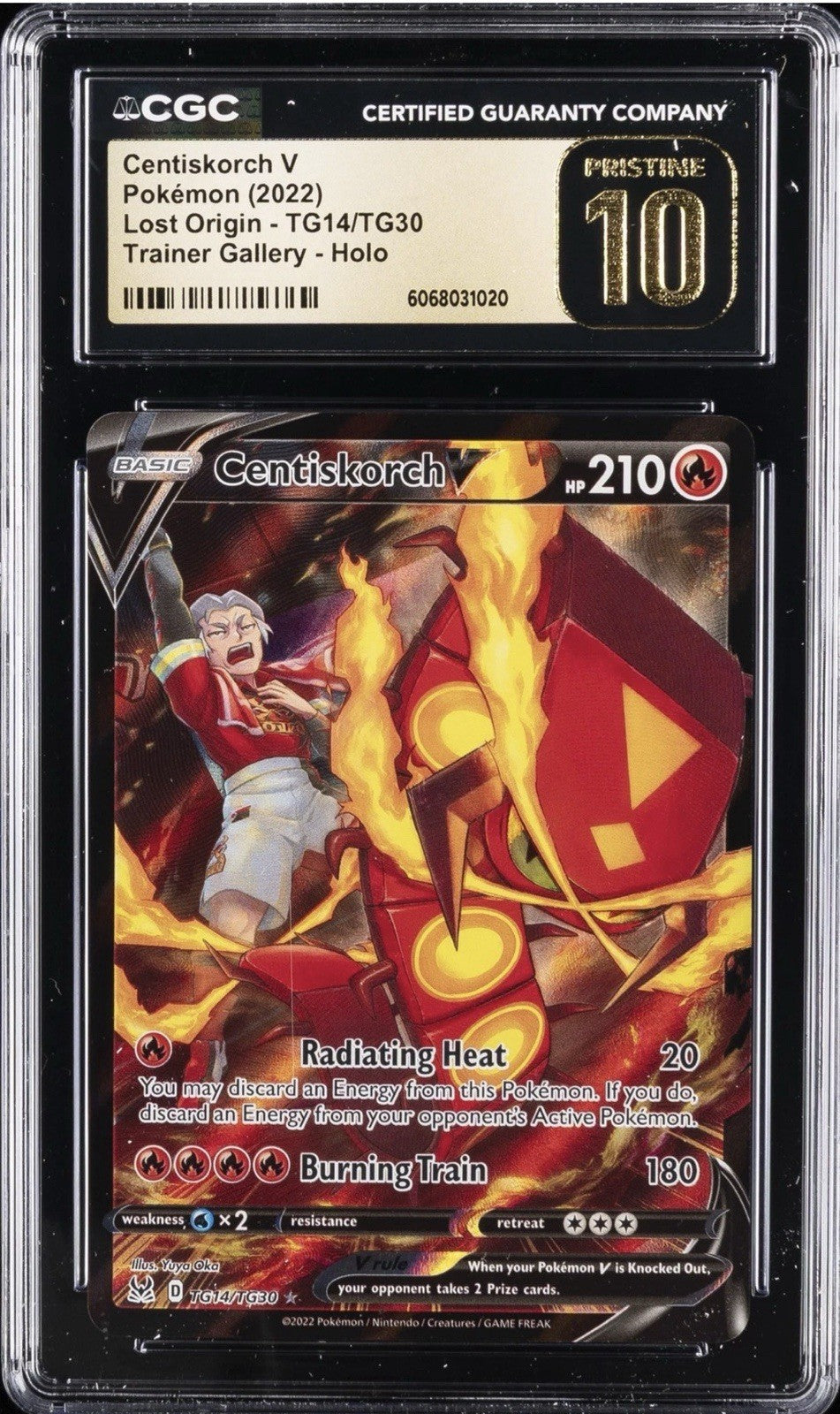 🔥Pokemon Centiskorch V TG14~Lost Origin Trainer Gallery GRADE 10 PRISTINE!💨