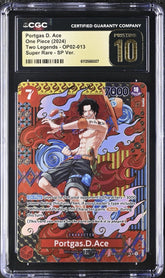 🚨2024 One Piece Two Legends Portgas.D.Ace CGC 10 PRISTINE #OP02-013~SHOOT OFFER