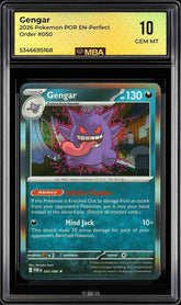 ⚠️ Gengar 050/088 Pokemon Perfect Order Holo~MBA GRADE 10 LOW POP SHOOT OFFER😈
