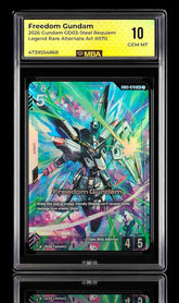 π¨ Freedom Gundam GD03-Steel Requiem Legend Rare Alt Art 070~ MBA GRADE 10 POP 1