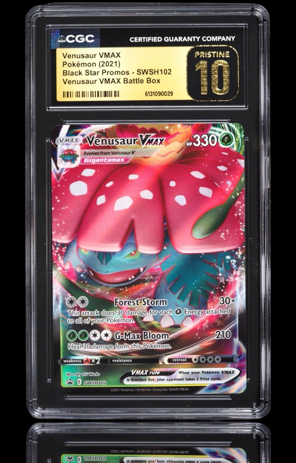 💎 Venusaur VMAX SWSH102 Sword & Shield Promo GRADE 10 PRISTINE GOLD LABEL!💨