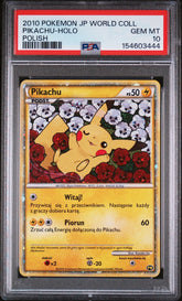 💛 Pikachu Polish Pokemon Pikachu World Collection Holo PSA GRADE 10! 💨