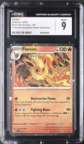 🔥 Flareon 167 Cosmos Holo Scarlet & Violet Promo GRADE 9! FAST SHIP SHOOT OFFER