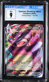 ‼️Galarian Slowking VMAX 100/198: Sword & Shield Chilling Reign Holo GRADE 9!💨