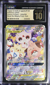 💎Pokemon Togepi & Cleffa & Igglybuff GX 143A~ GRADE 10 PRISTINE GOLD LABEL!💨