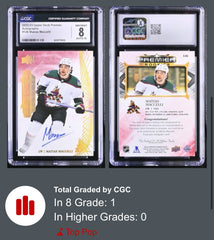 ‼️2022-23 UD Premier~Rookies Matias Maccelli POP 1 GRADE 8~AUTO 10~SHOOT OFFER💨
