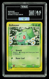 ⚠️ BULBASAUR 2004 POKEMON EX MAGMA VS AQUA #39~TAG 8.5~ SILVER DIAMOND MBA 💎
