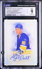 ‼️2021-22 Leaf Art of Hockey Imagestic Autographs #IM-BH1 Brett Hull GRADE 9💨