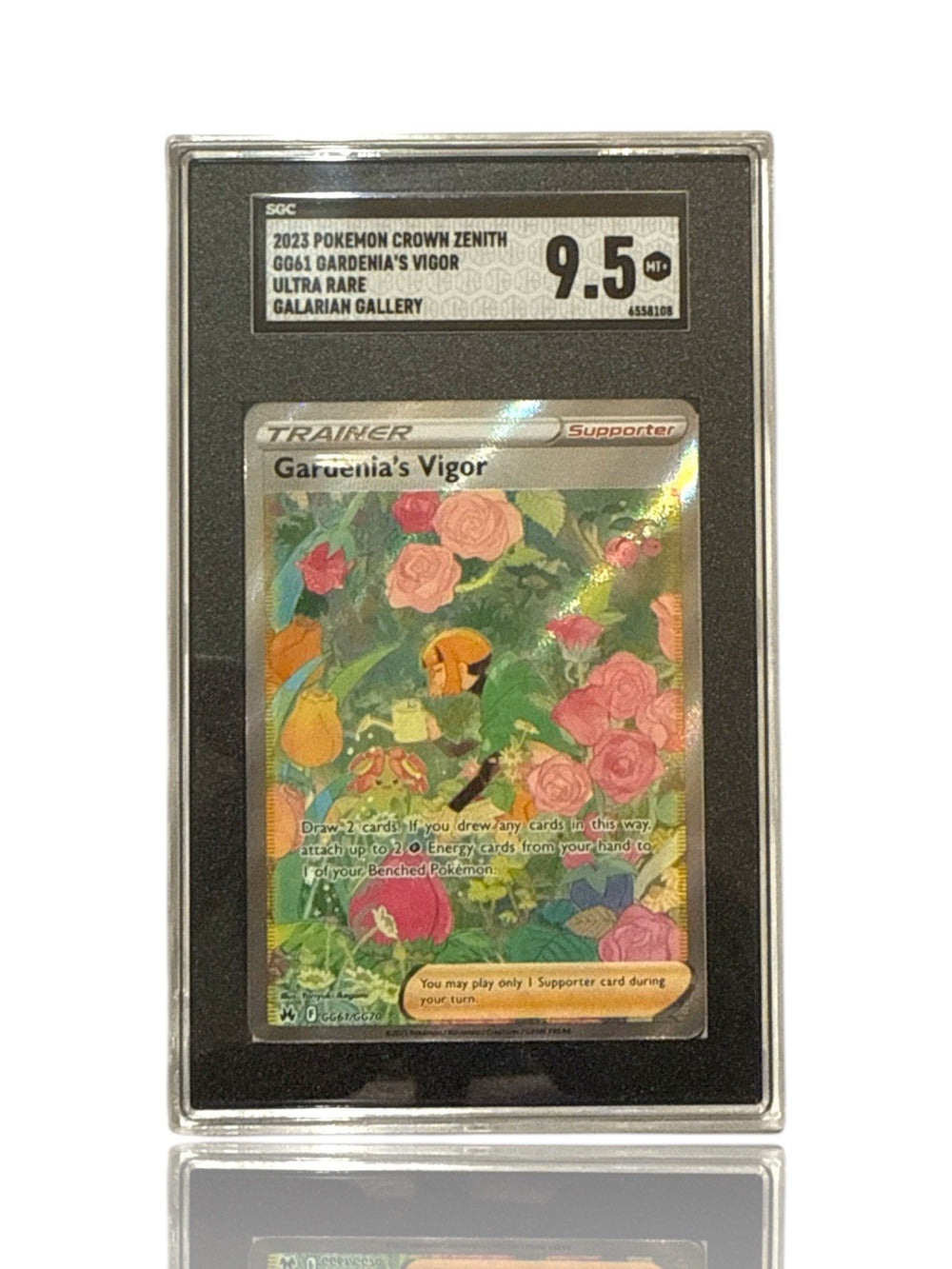 ‼️Pokemon Gardenia's Vigor GG61 Crown Zenith: Galarian Gallery Holo GRADE 9.5!💨