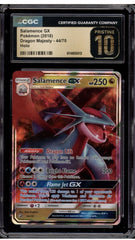 🔥 Salamence GX 44/70 Dragon Majesty GRADE 10 PRISTINE GOLD LABEL TOP POP 💎