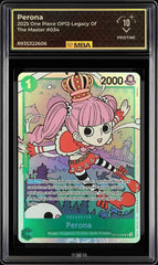 ⚠️ Perona OP12-034 Legacy of the Master Foil~MBA PRISTINE 10 BLACK LABEL POP 1💨