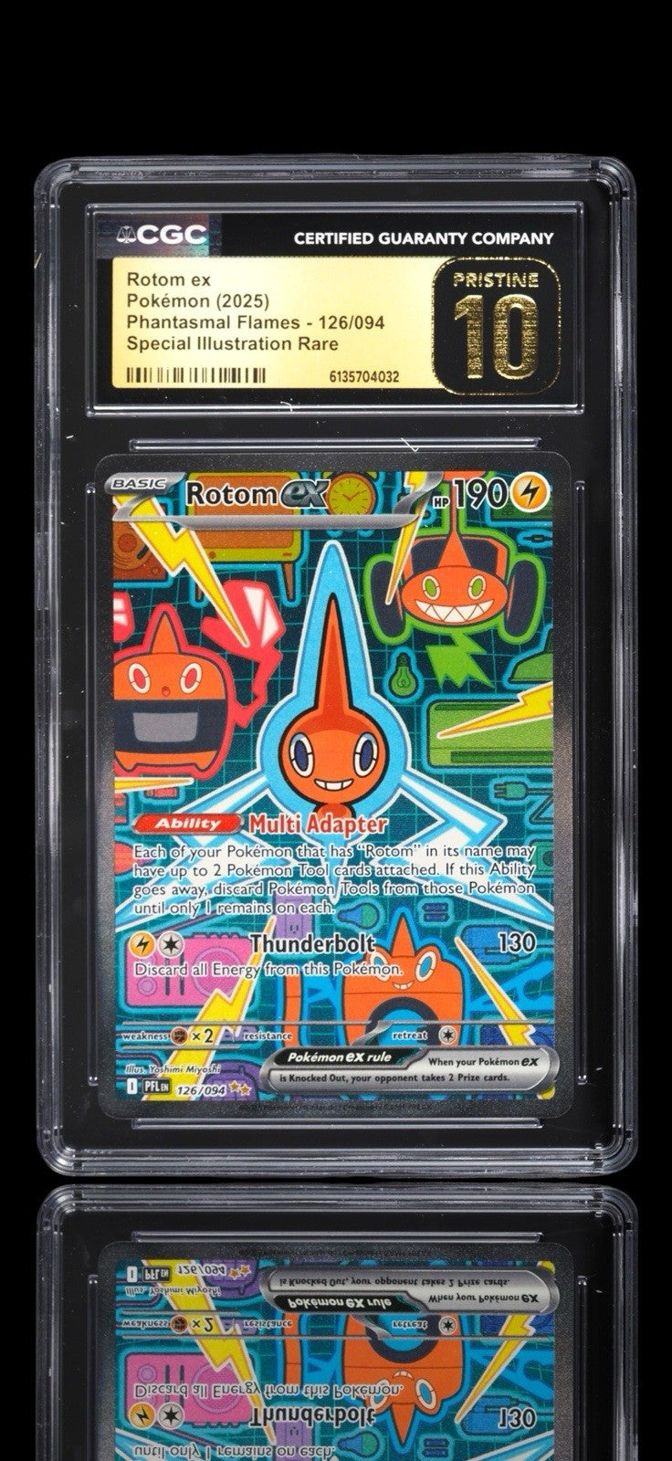 🔥 Rotom ex #126 Pokemon Phantasmal Flames SIR~PRISTINE 10 GOLD LABEL TOP POP💨
