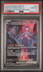 ‼️Team Rocket's Mewtwo ex 231/182 Sv10: Destined Rivals Holo PSA GRADE 10!💨