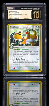 π Ampharos Delta Species #1 Dragon Frontiers GRADE 10 PRISTINE GOLD LABEL POP 3