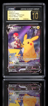 🔥 Pikachu V TG16 Lost Origin Trainer GRADE 10 PRISTINE GOLD LABEL TOP POP!💨