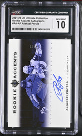 ‼️2021-22 UD Ultimate Collection~Rookie Accents Autographs Aliaksei Protas💨