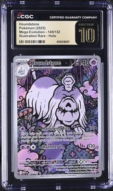🌟Houndstone 145/132: Mega Evolution Holo GRADE 10 PRISTINE GOLD LABEL TOP POP💨