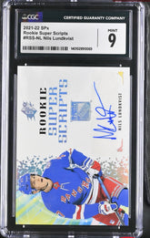 ‼️2021-22 SPx - Rookie Superscripts Nils Lundkvist #RSS-NL~ GRADE 9, AUTO 10💨