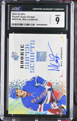 ‼️2021-22 SPx - Rookie Superscripts Nils Lundkvist #RSS-NL~ GRADE 9, AUTO 10💨