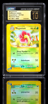 ๐ Meganium #053 Expedition Base Set Reverse Holo PRISTINE 10 GOLD LABEL POP 3๐จ