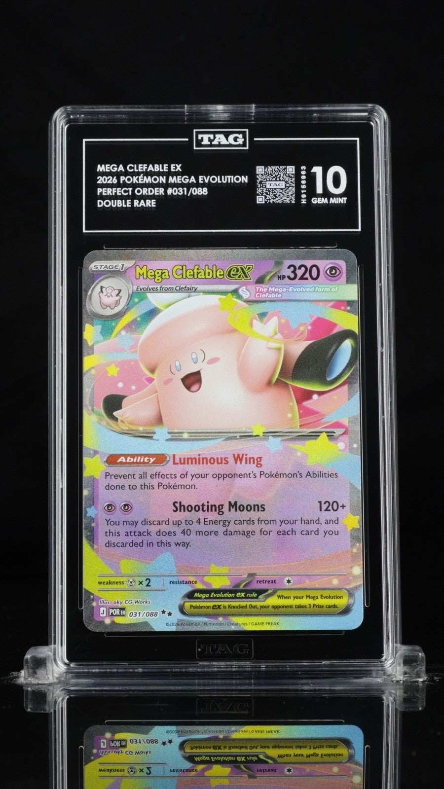 💎 Mega Clefable ex #031 Perfect Order TAG GRADE 10! TOP RANKED! SHOOT OFFER!💨