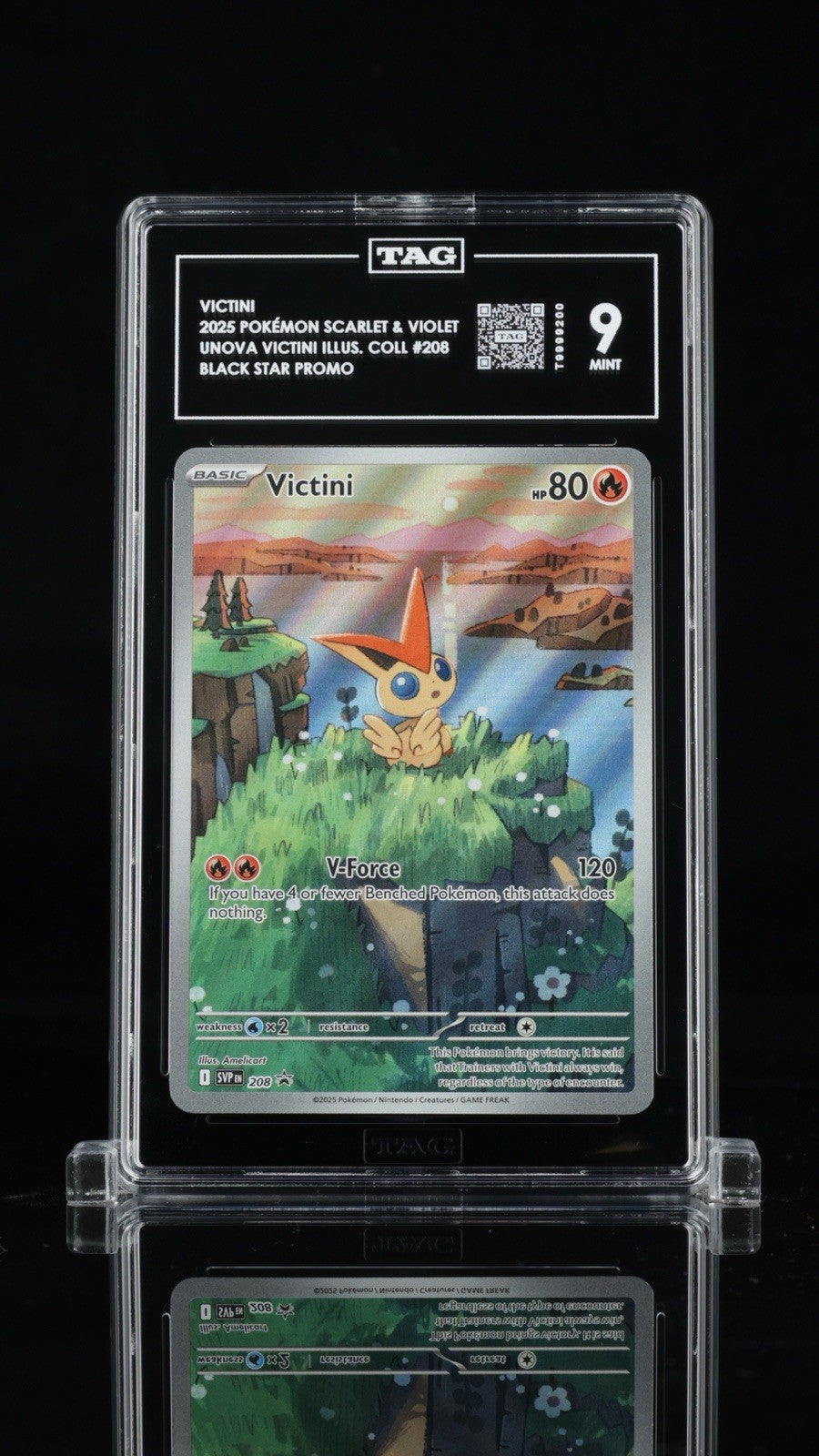 🌅 Victini 208: Scarlet & Violet Promo TAG GRADE 9! SAME DAY SHIP~SHOOT OFFER!💨