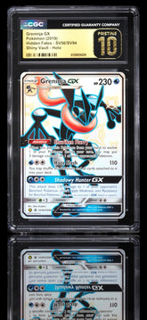 💙Greninja GX SV56 Hidden Fates Shiny Vault Holo PRISTINE 10 GOLD LABEL!💨