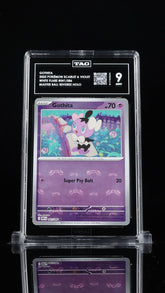 ‼️Gothita Master Ball #041 White Flare Holo TAG GRADE 9! FAST SHIP~SHOOT OFFER💨