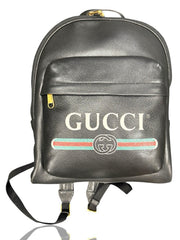 💎 Gucci Backpack Vintage Logo Black~ NEW W/ TAGS & DUSTBAG~ SHOOT OFFER💨