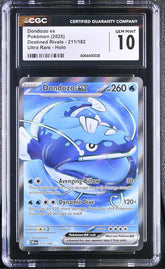 ‼️Dondozo ex 211/182 Sv10: Destined Rivals Holo GRADE 10! SHIPS SAME DAY!💨